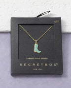 Western Cowboy Boot Gold Pendant Necklace