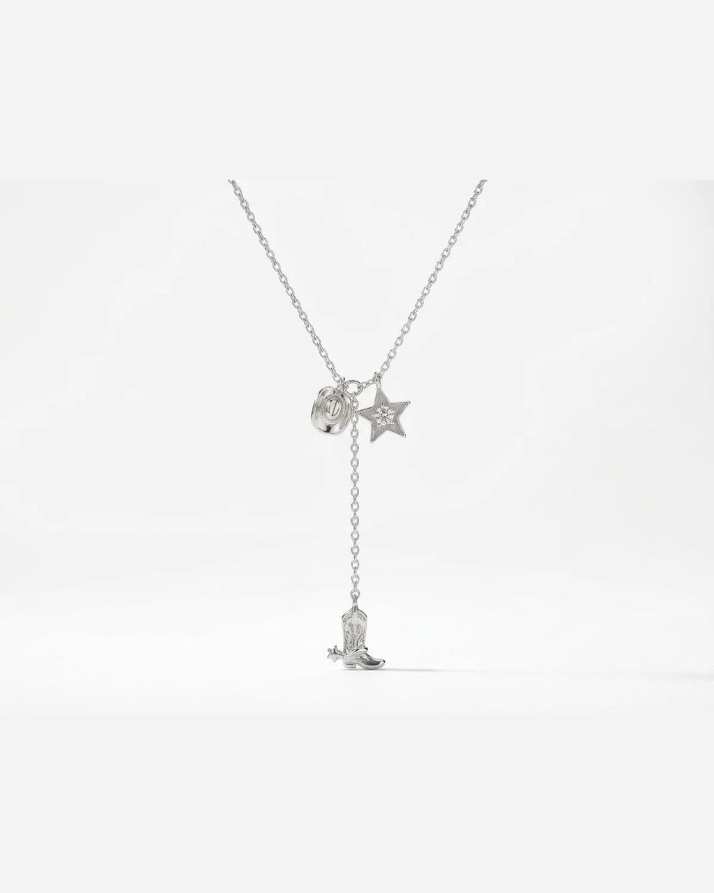 Western Cowboy Boots Y Necklace