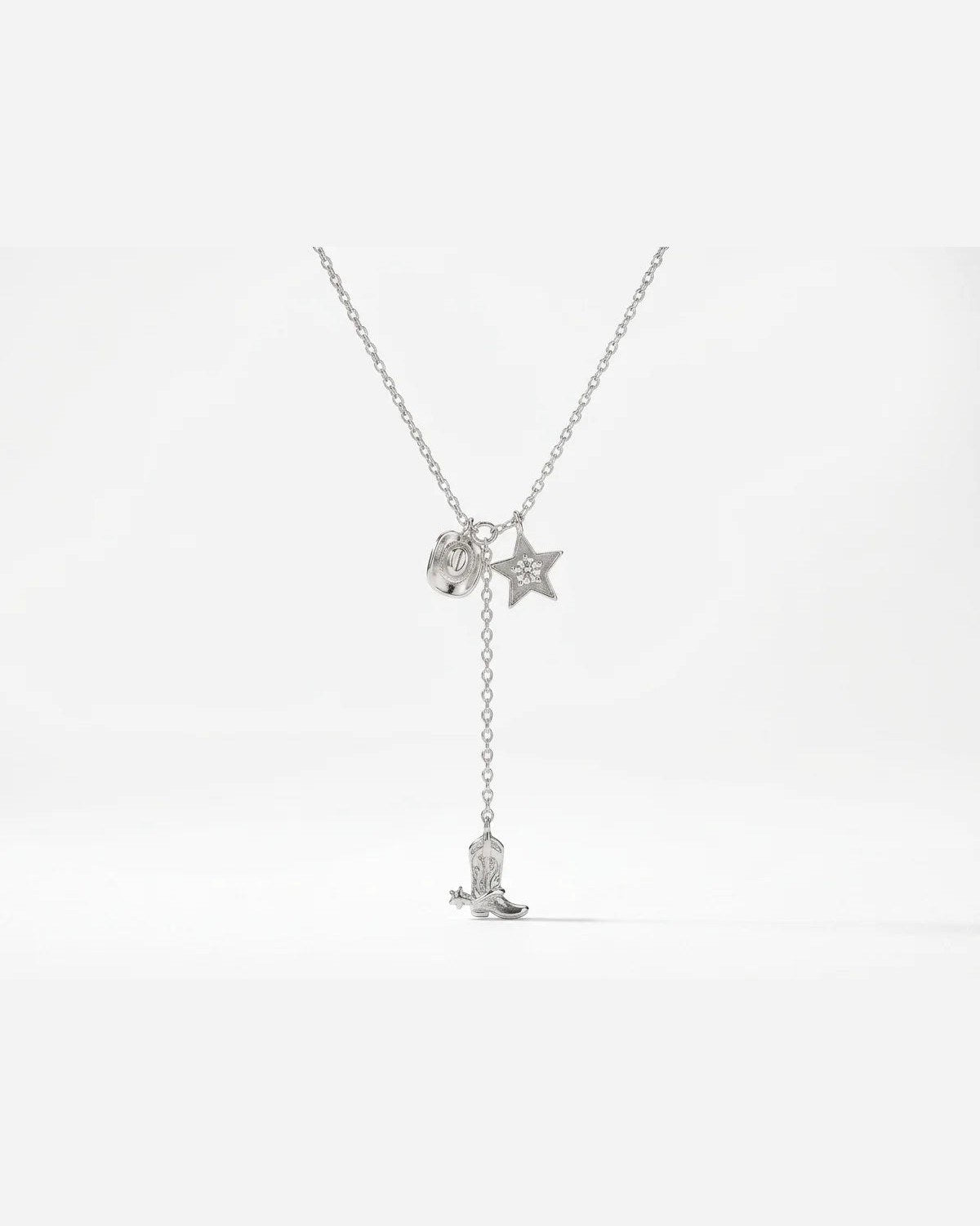 Western Cowboy Boots Y Necklace