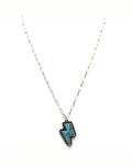 Western Turquoise Thunderbolt Necklace