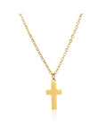 Gold Finish Cross Pendant Necklace