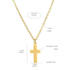 Gold Finish Cross Pendant Necklace