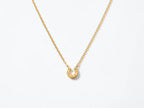 Gold + Silver Dipped Mini Horseshoe Pendant Necklace