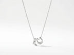 Gold + Silver Dipped Cowboy Boots Horse Shoe Charm Necklace